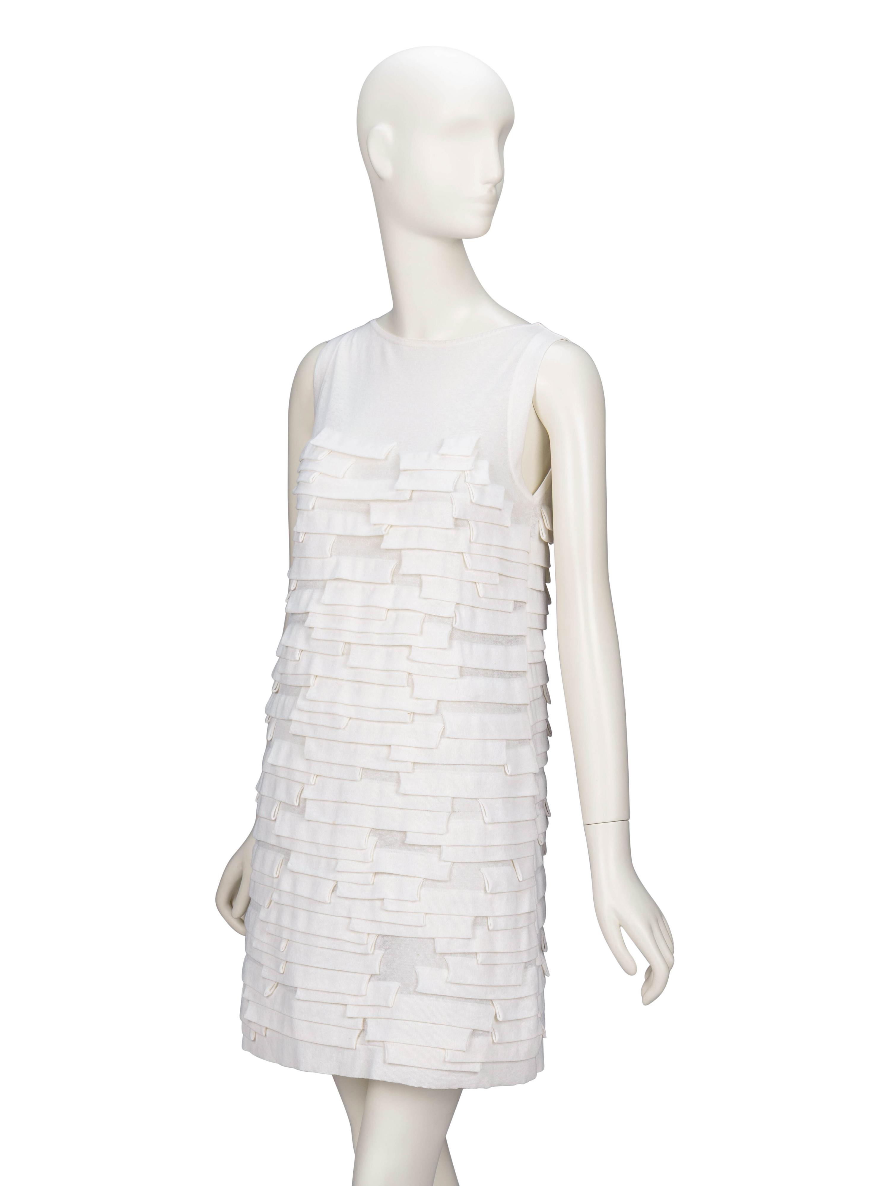 Chanel, Textured Ecru Knit Shift Dress