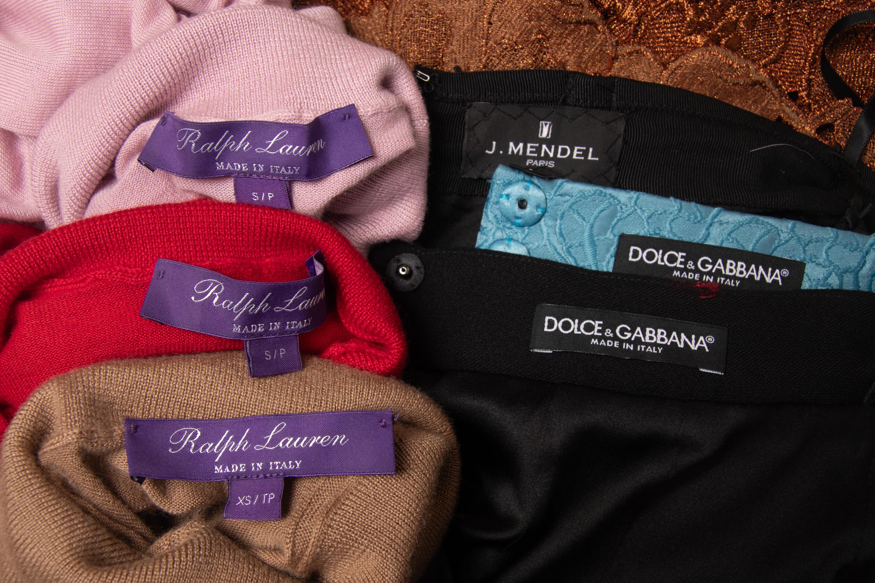 Dolce & Gabbana, J. Mendel Skirts with There Ralph Lauren Purple Label Cashmere Tops