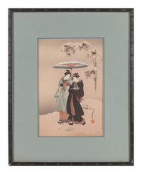Six Japanese Woodblock Prints