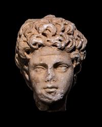 A Roman Marble Portrait Head of a Male Youth