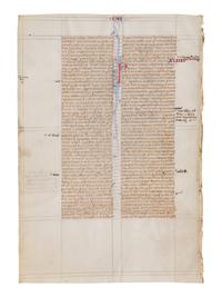 VIE DE SAINT DENIS ATELIER (active Paris, c. 1240-1260) Four leaves from a Bible, including one spectacular historiated initial ‘I’ of the Six Days of Creation and Christ Blessing, one historiated initial ‘D’ of David in Prayer, and one historiated initial D of Solomon with a rod, in Latin, illuminated manuscript on parchment [France, Paris, c. 1240-1260]