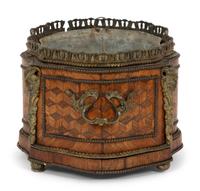 A Napoleon III Gilt Metal Mounted Parquetry Jardinière