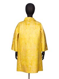 ETRO, YELLOW JACQUARD COAT
