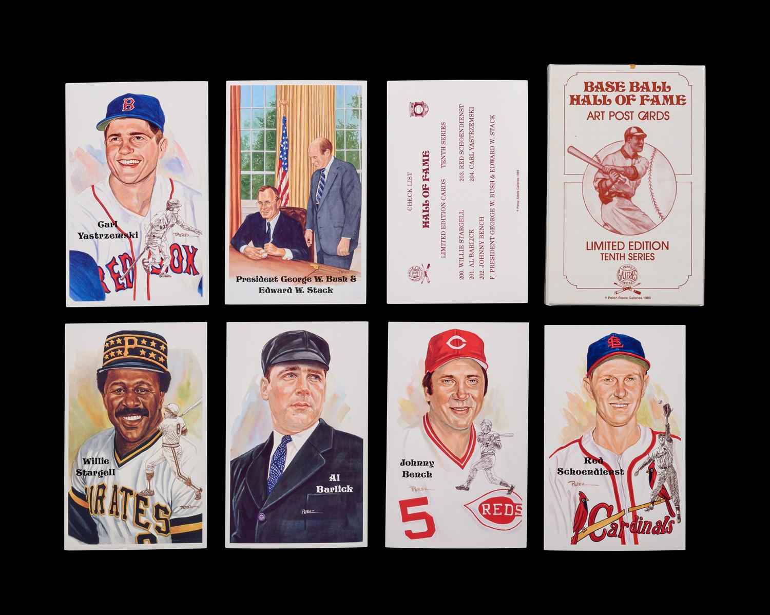 A Complete Run of 1980-2002 Series One Through Fifteen Perez-Steele Baseball Hall of Fame Post Cards