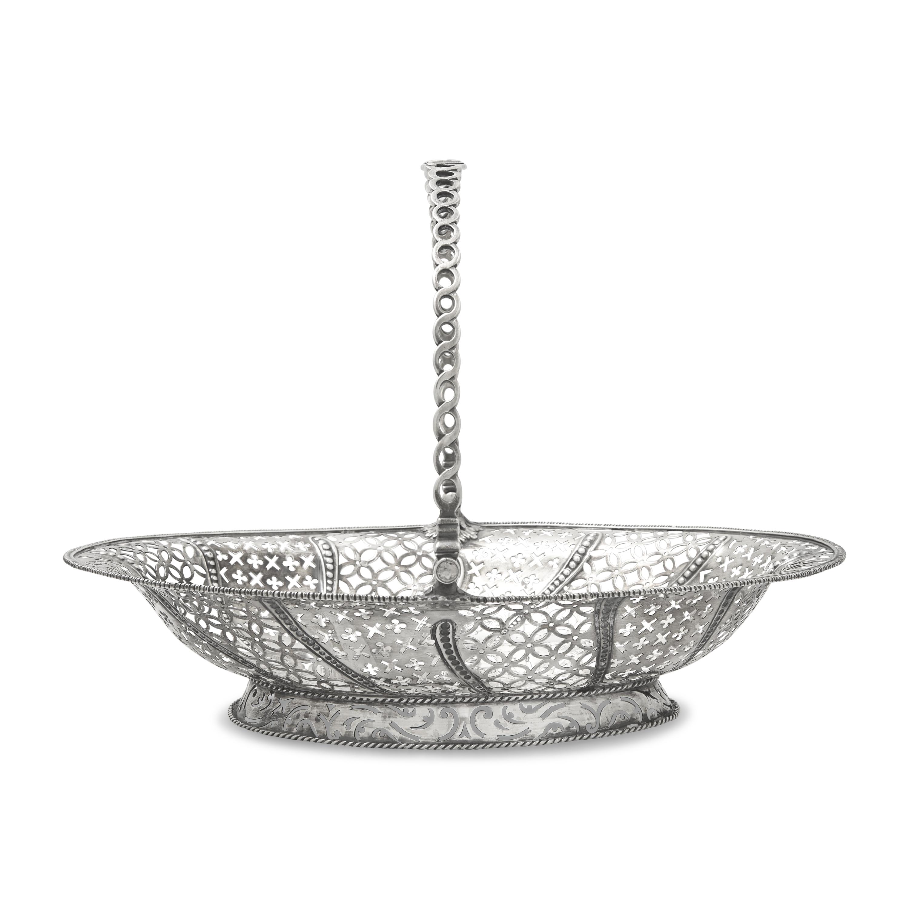 A George III Pierced and Engraved Silver Cake Basket
