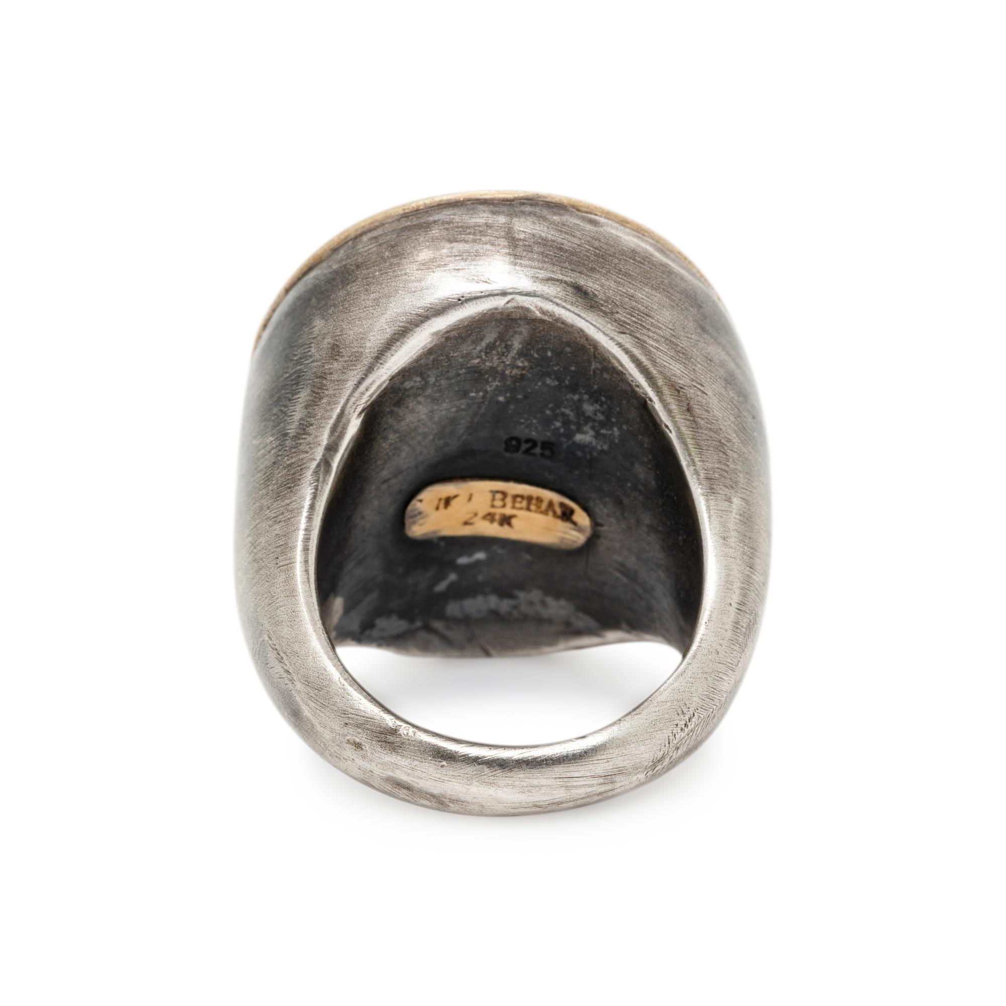 LIKA BEHAR, CAMEO AND YELLOW SAPPHIRE RING