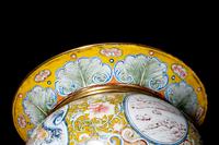 A Canton Enamel on Copper 'Quails' Spittoon