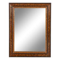 A Dutch Style Grain-Painted, Parcel Gilt and Ripple-Molded Mirror