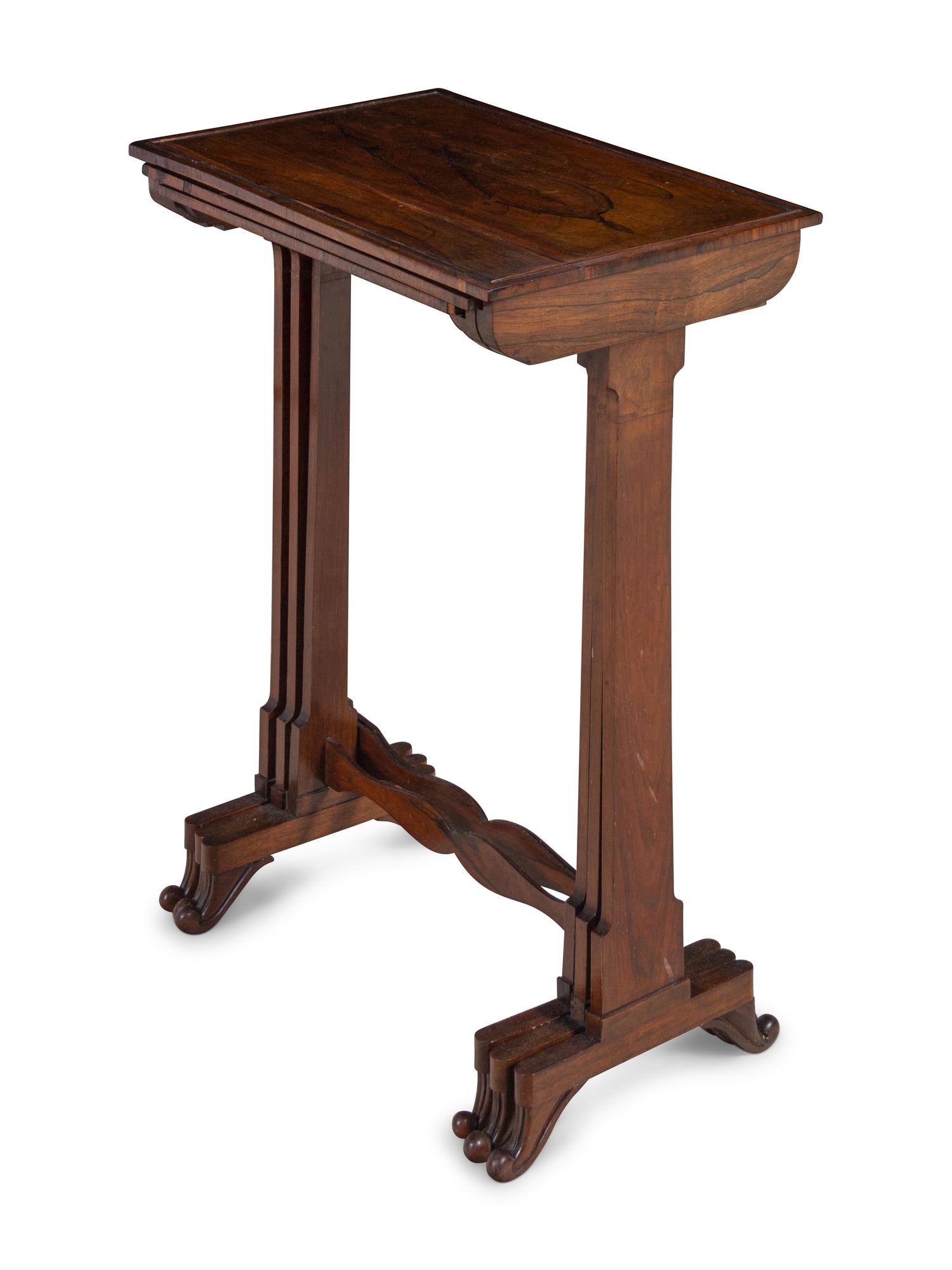 A Set of Regency Style Rosewood Nesting Tables