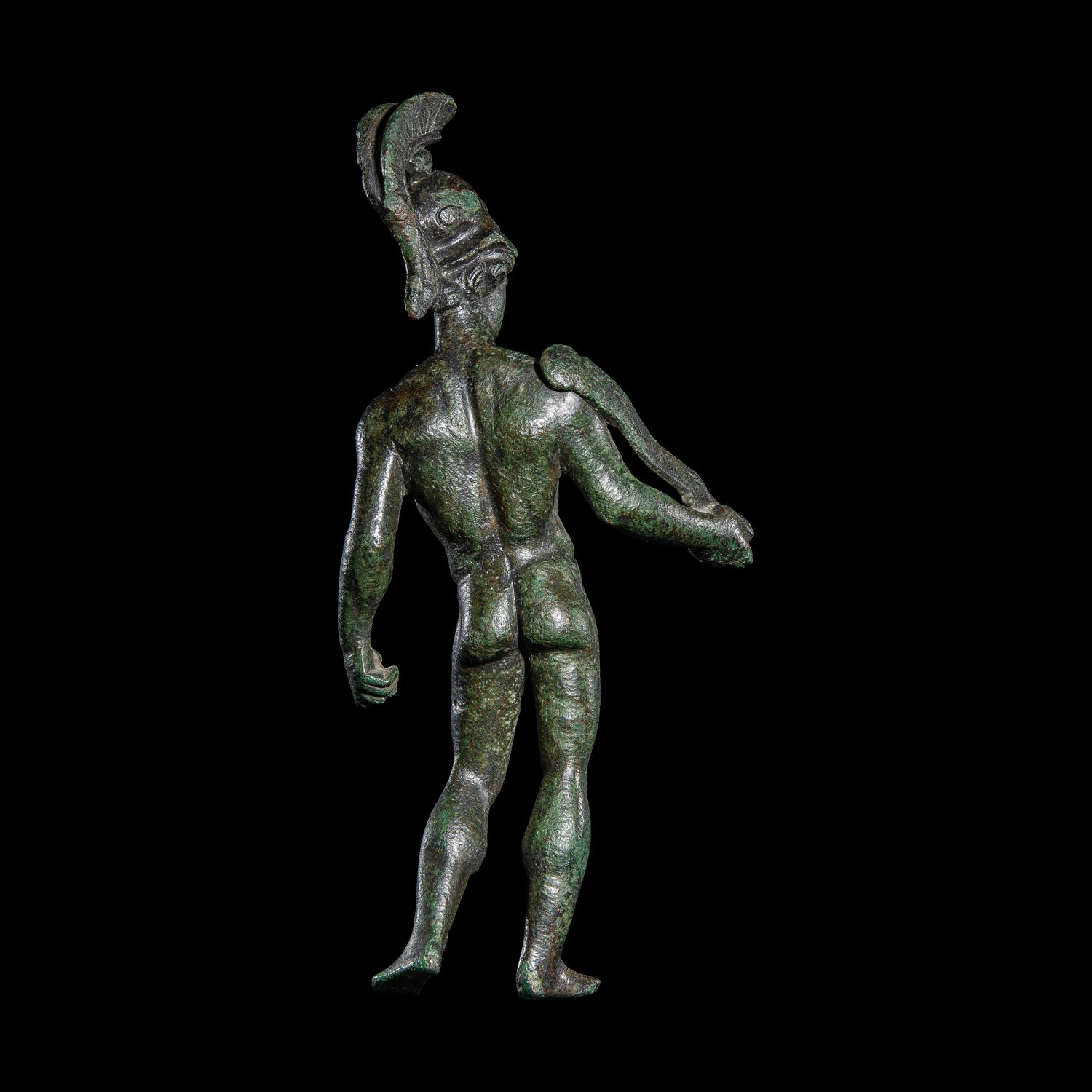 A Roman Bronze Mars Holding a Parazonium