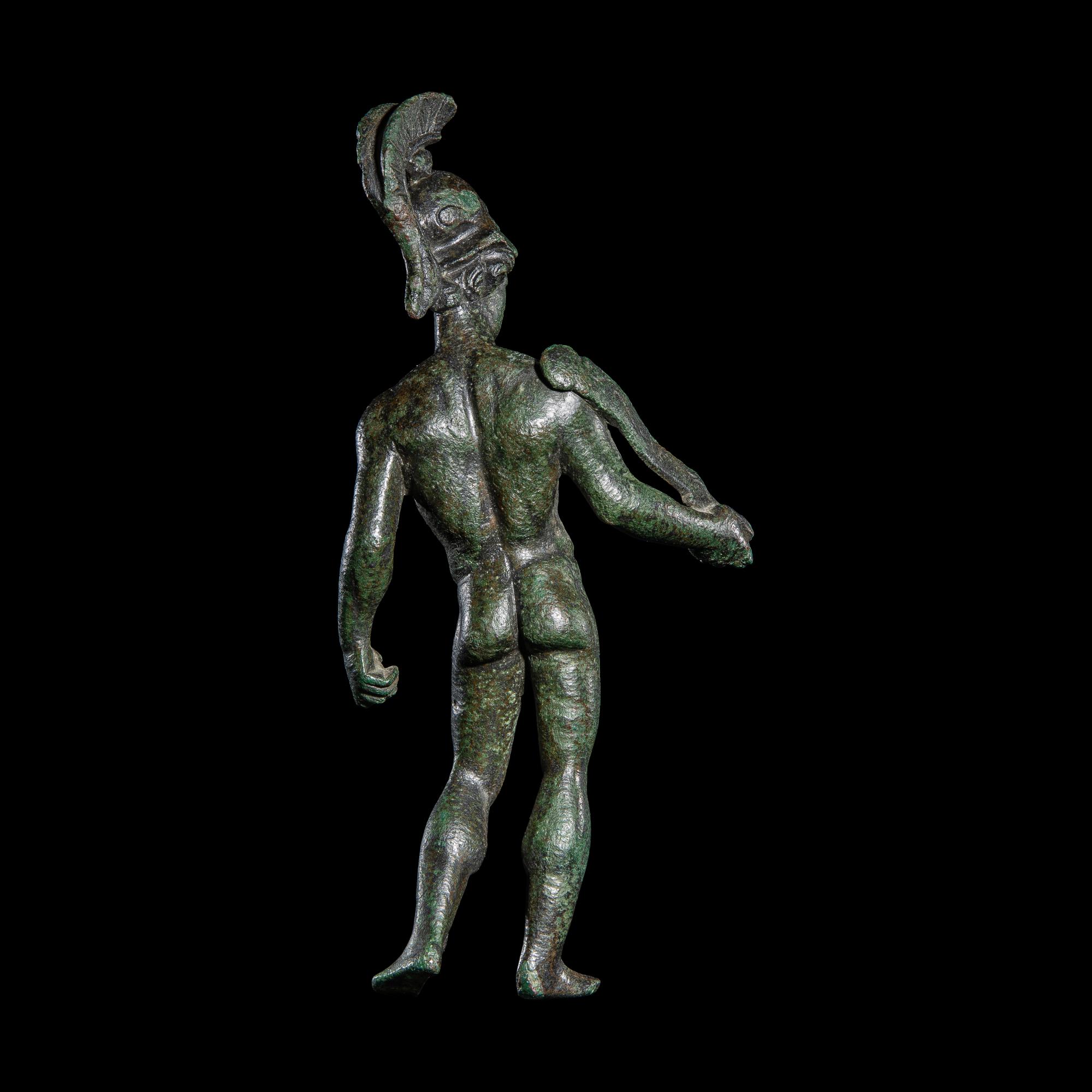 A Roman Bronze Mars Holding a Parazonium