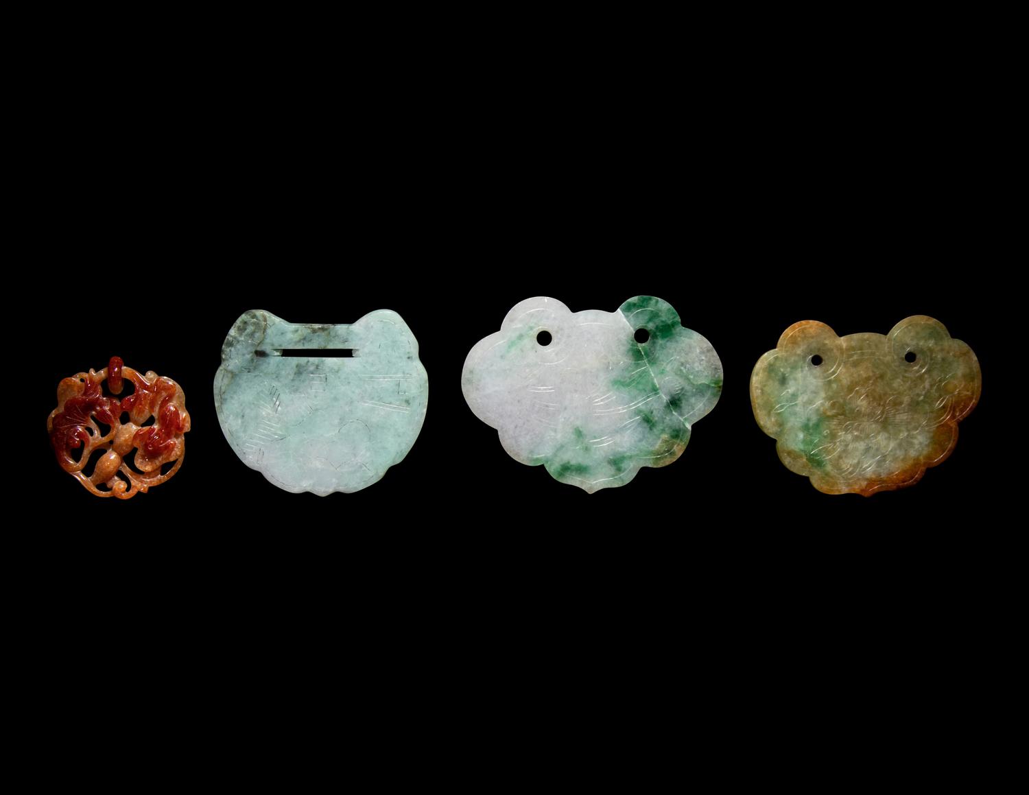 Four Chinese Jadeite Pendants