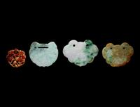 Four Chinese Jadeite Pendants