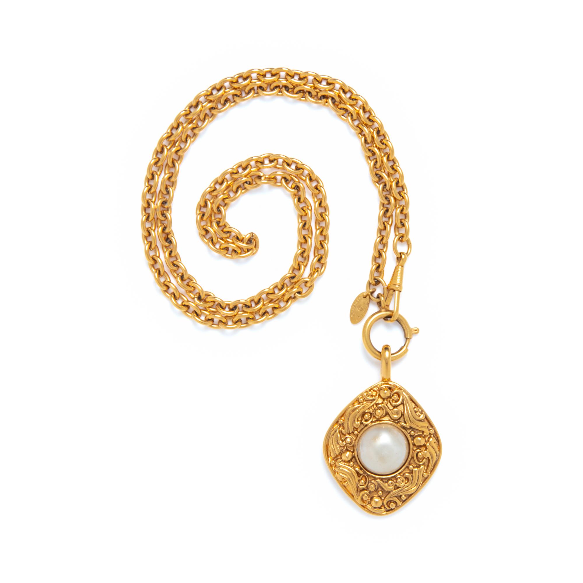 Chanel, Gripoix Pearl-Set Pendant Necklace