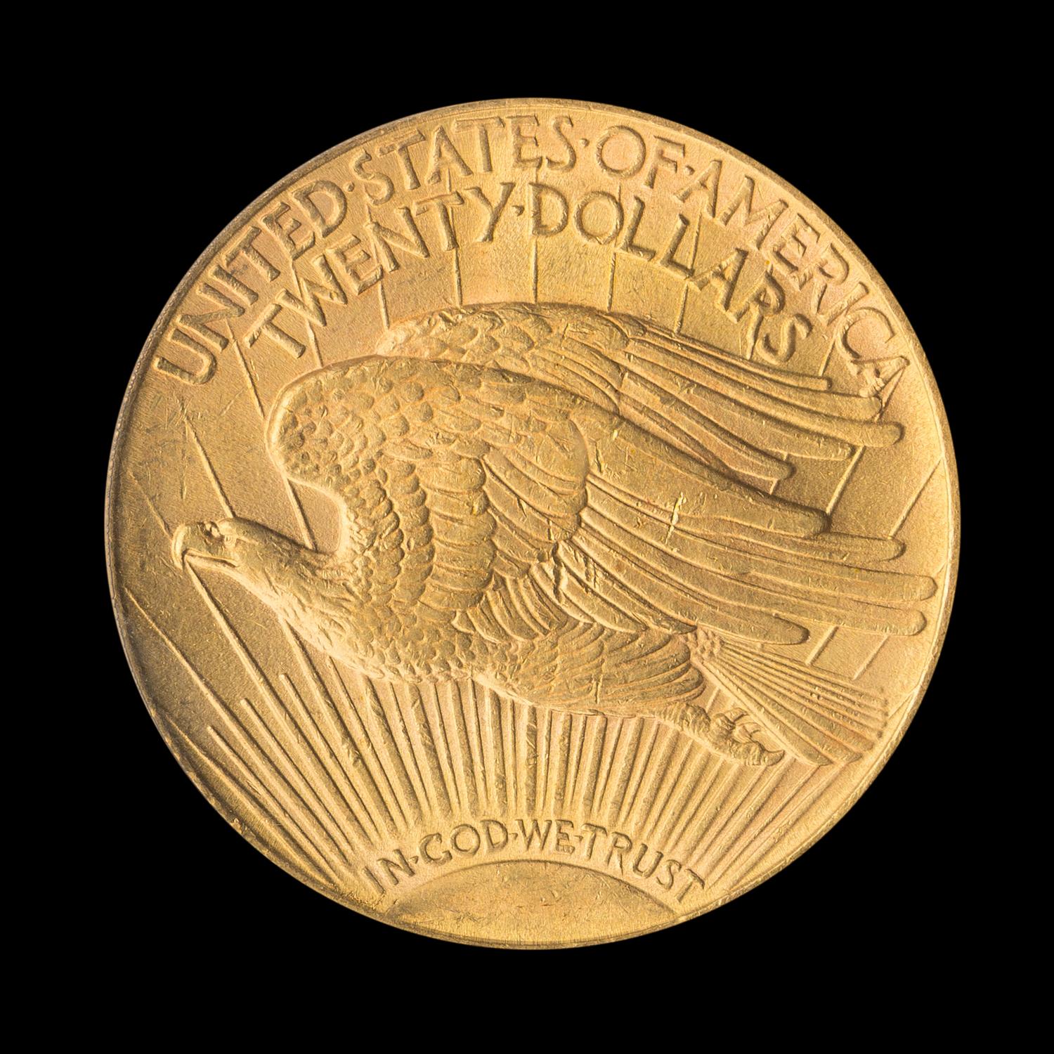 A United States 1911-S St. Gaudens $20 Gold Coin
