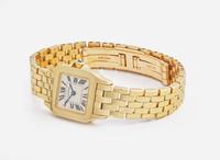 A Ladies 18K Yellow Gold Cartier Santos