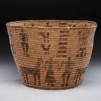 Akimel O'odham Basketry Olla, with Figures