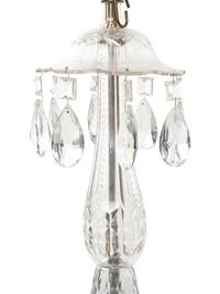 An English Cut Glass Six-Light Chandelier