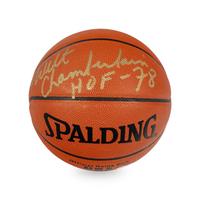 A Wilt Chamberlain Signed Autograph Basketball (Beckett Authentication Services BAS Certified),