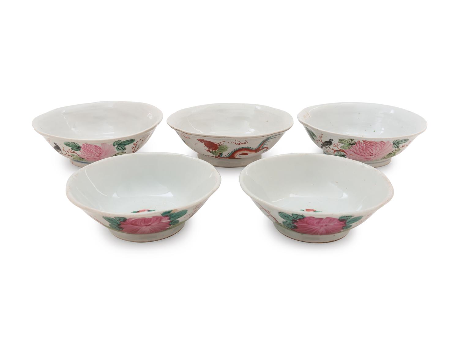 Six Chinese Famille Rose Porcelain Articles