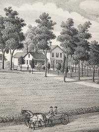 Printed City Views and Farm Scenes of Bloomingdale and Dupage County, Ill. N.p.: N.d. 23 x 21 In. Matted and framed.