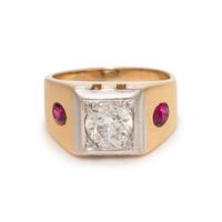 DIAMOND AND RUBY RING