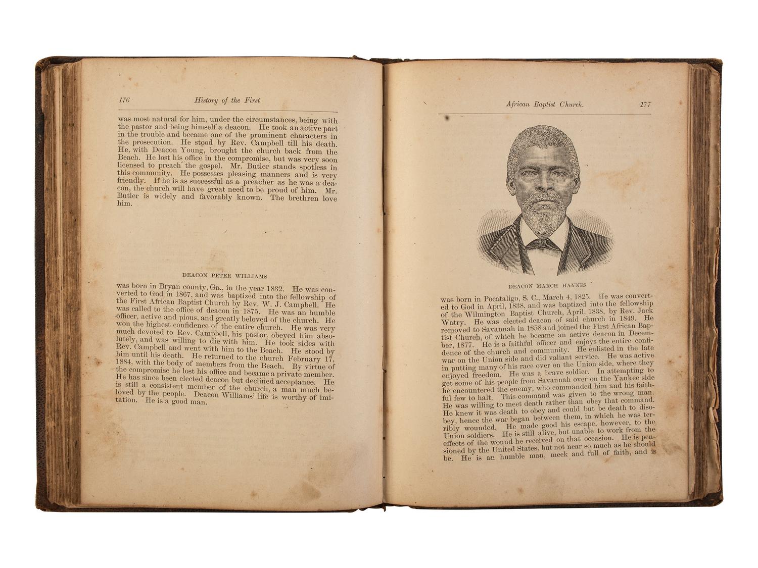 [RELIGION]. 2 items, incl. LOVE, Emanuel King, Rev. History of the First African Baptist Church...