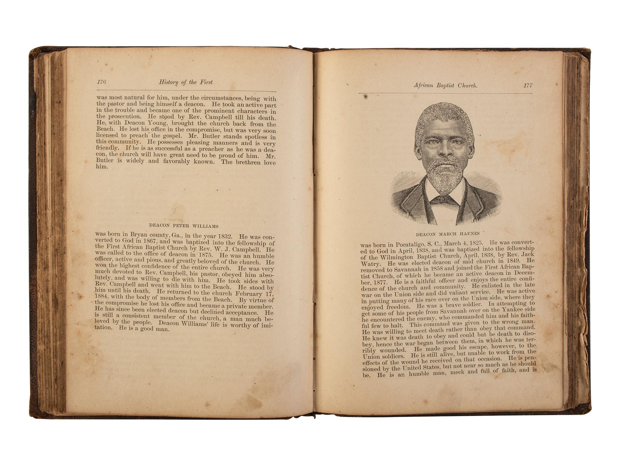 [RELIGION]. 2 items, incl. LOVE, Emanuel King, Rev. History of the First African Baptist Church...