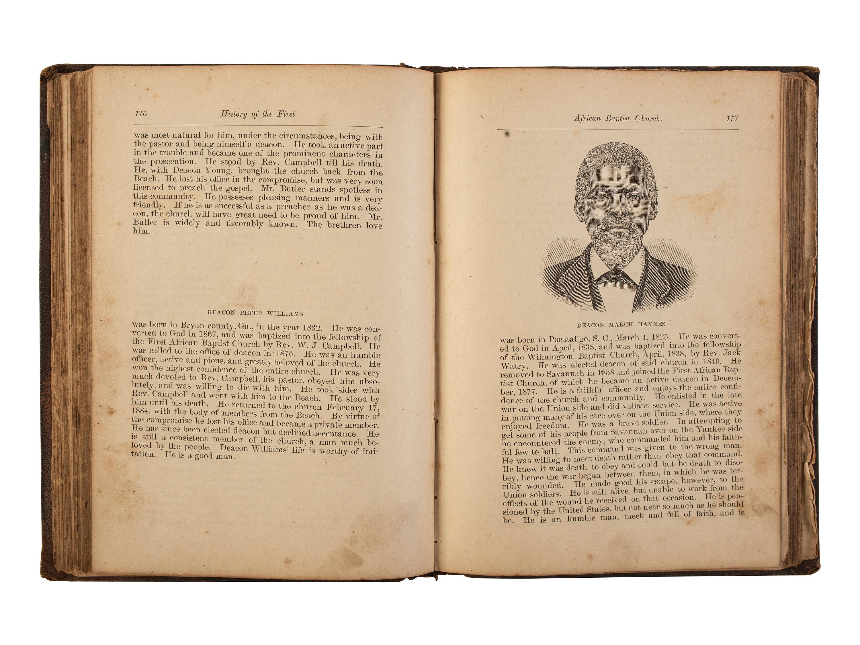 [RELIGION]. 2 items, incl. LOVE, Emanuel King, Rev. History of the First African Baptist Church...