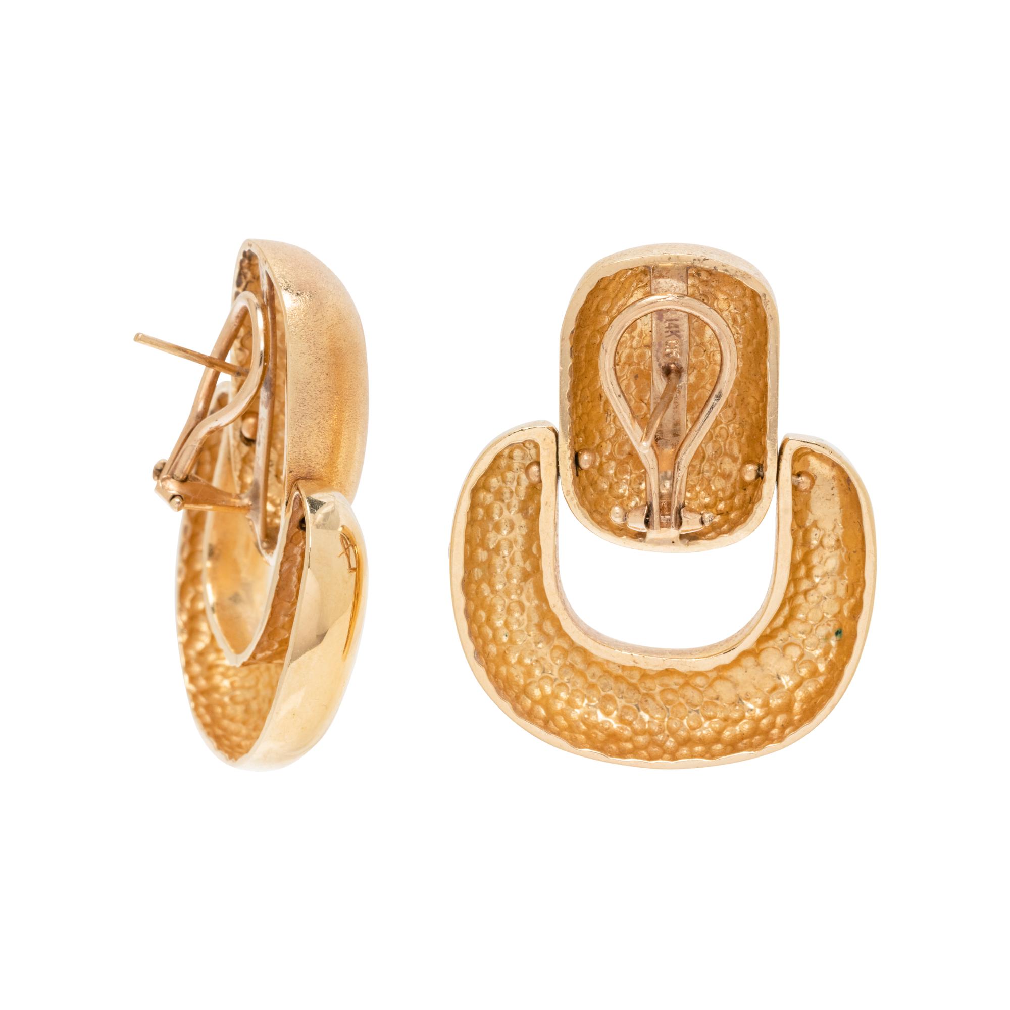 YELLOW GOLD EARCLIPS