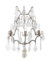 A Pair of Continental Three-Light Sconces