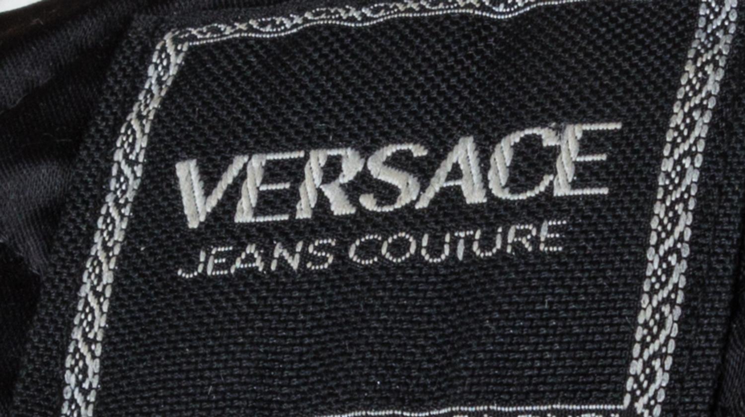 A Versace Black Moto Jacket,