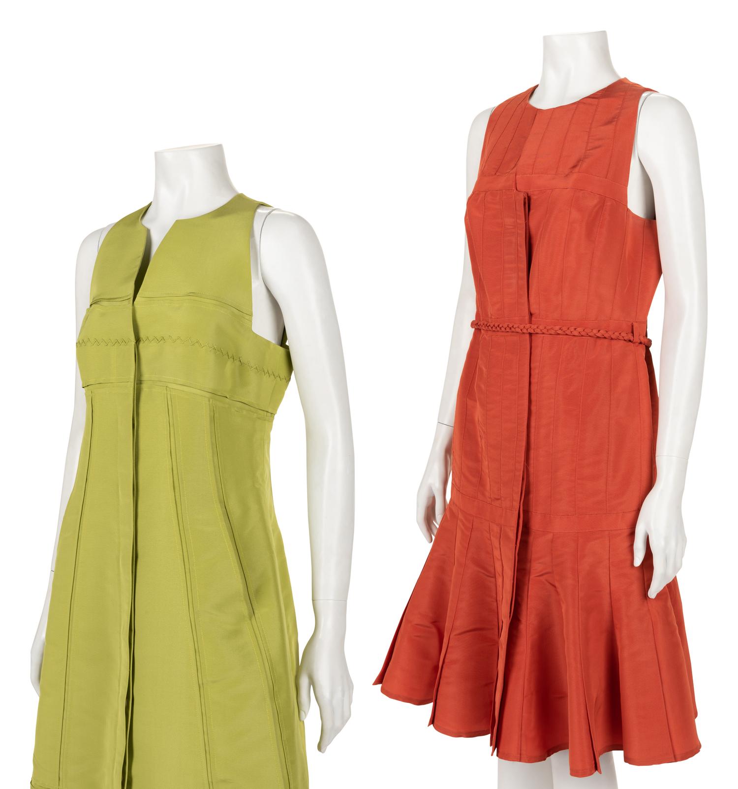 Two Chado Ralph Rucci Sleeveless Dresses, 2000-2010s