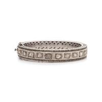 SILVER AND DIAMOND BANGLE BRACELET
