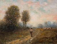 Peasant on a Country Lane