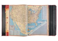 [MAPS] Shell Motor Oil Company road map salesman sample. H.M. Gousha Co. ca 1956 or earlier.