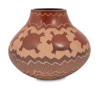 Sgraffito Pottery Jar, PLUS