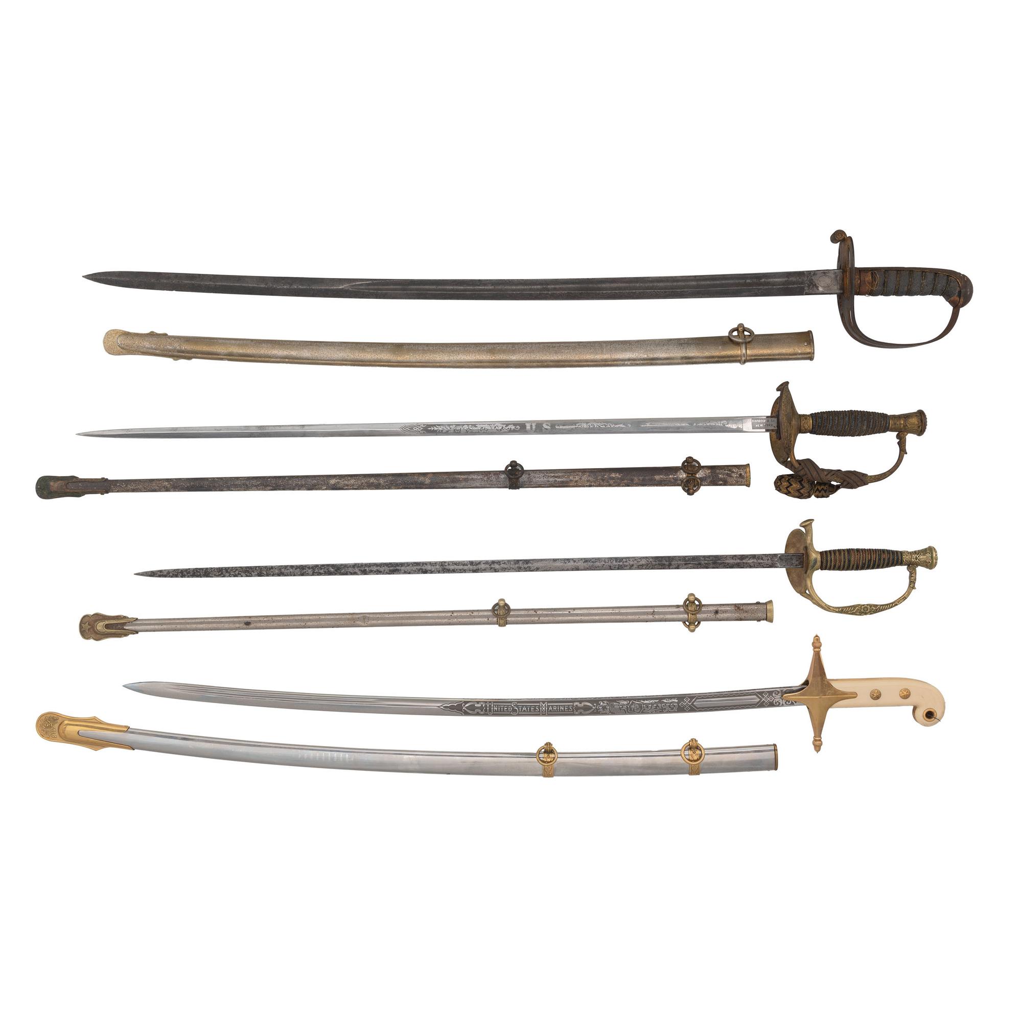 Lot of Four U.S. Presentation Swords