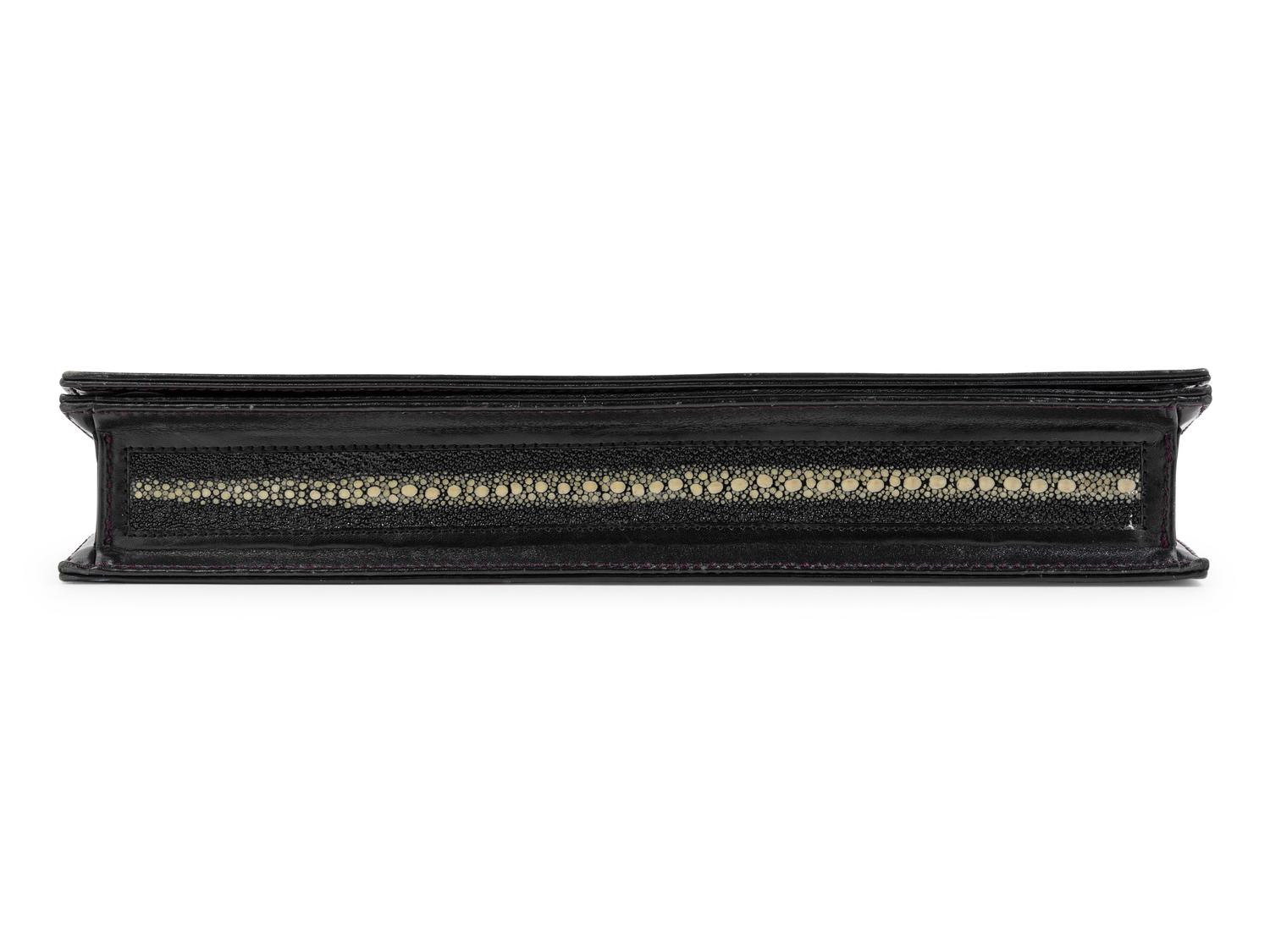 Arte Black Shagreen Clutch, 1990-00s