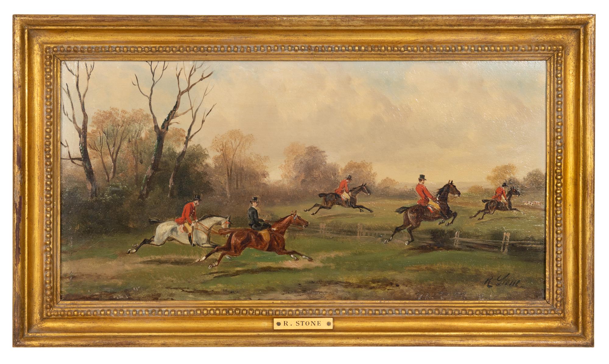 Fox Hunting (four paintings)