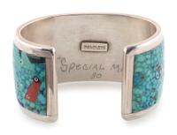 Silver Cuff with Mosaic Inlay