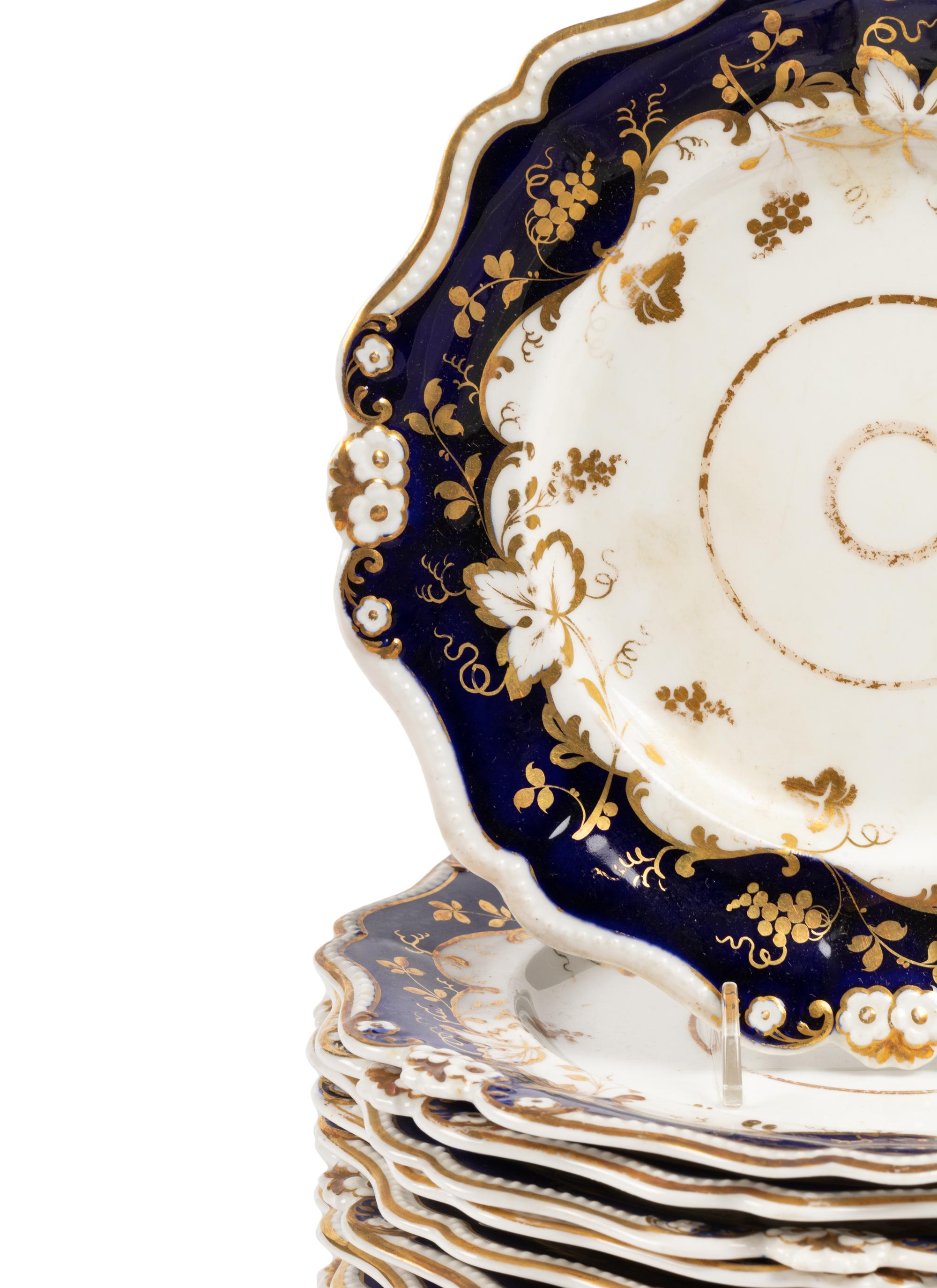 An English Porcelain Dessert Service
