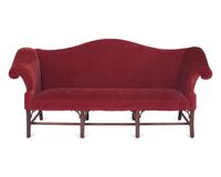 A George III Camel-Back Upholstered Sofa