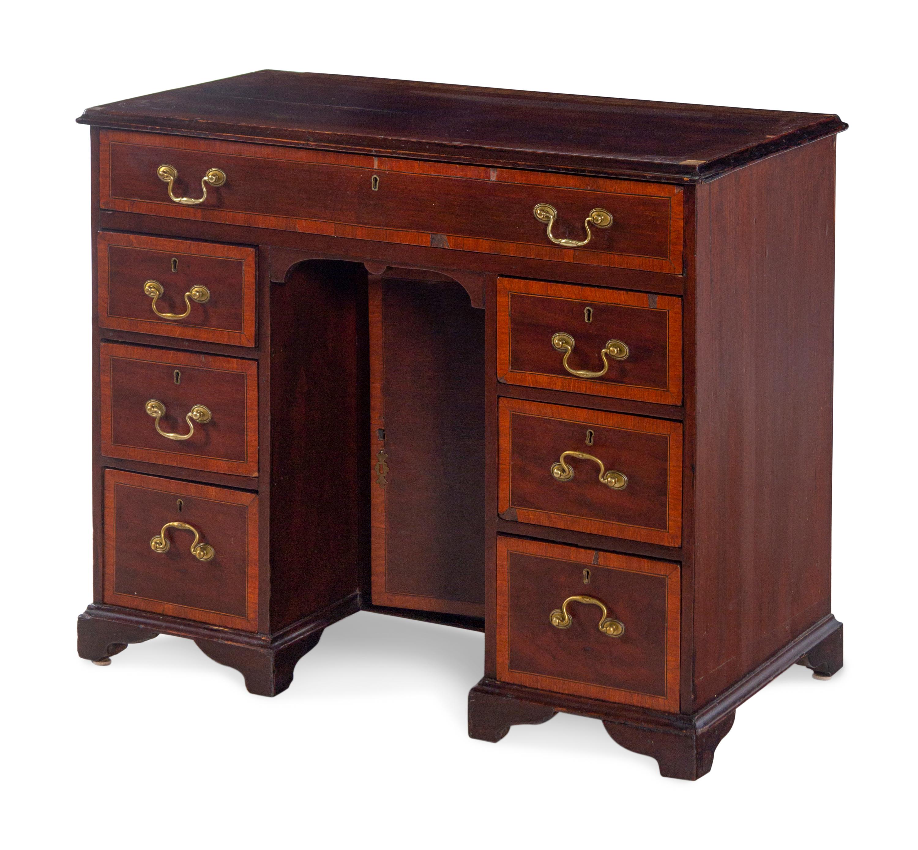 A George III Mahogany Kneehole Desk