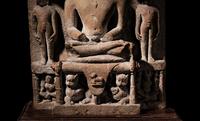 An Indian Red Sandstone Stele of Jainism Mahāvīra