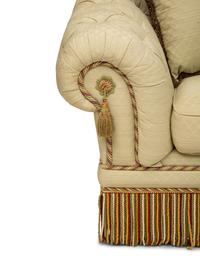A Button-Tufted Sofa with Scalamandré Upholstery