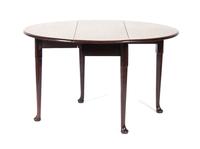 A Queen Anne Drop Leaf Mahogany Table Height 28 x width 17 (closed) x depth 42 inches.