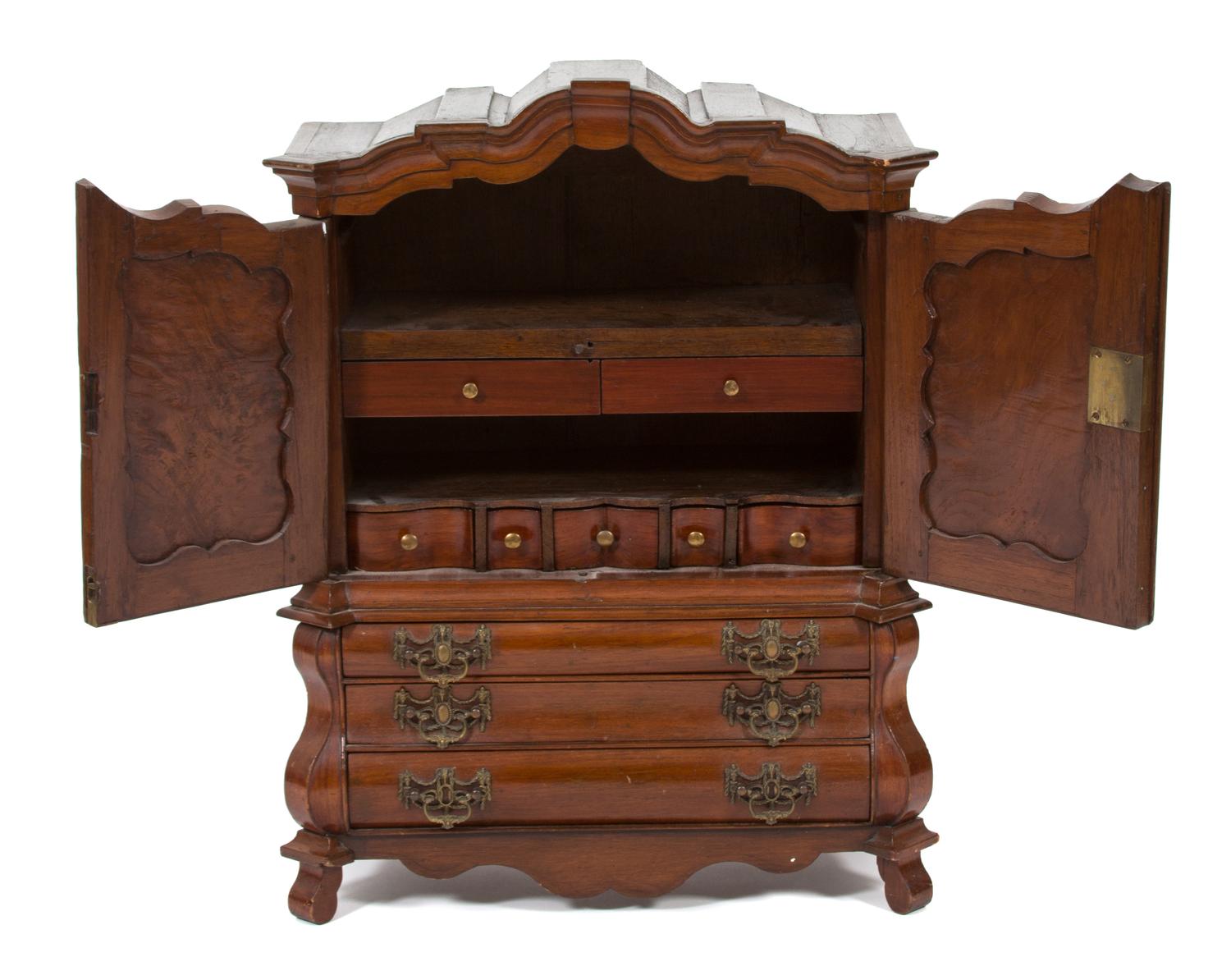 A Diminutive Dutch Bombe Bureau/Cabinet — 19TH CENTURY