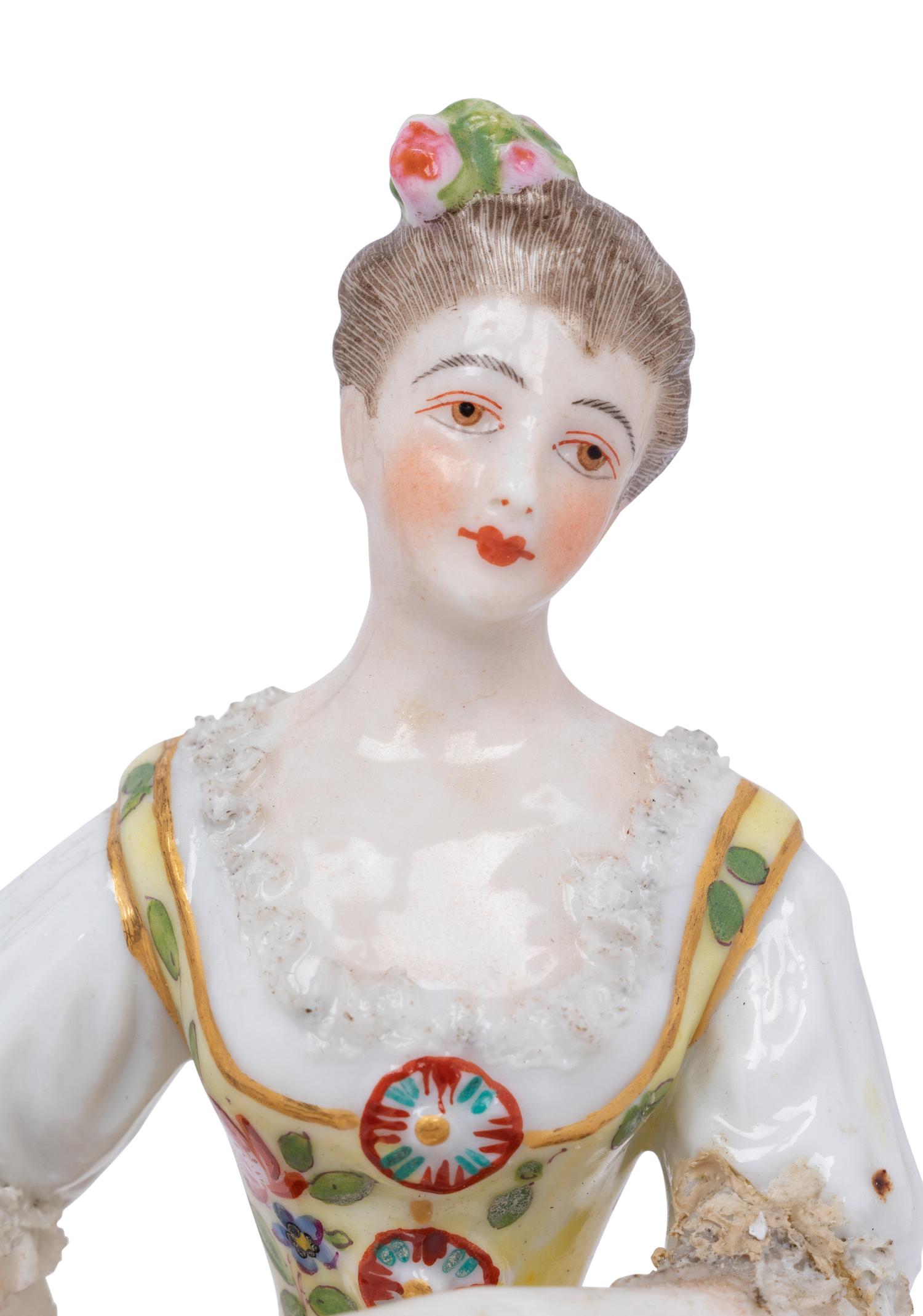 A Pair of Meissen Porcelain Figures and a German Porcelain Figure