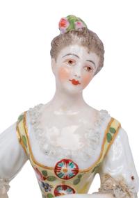 A Pair of Meissen Porcelain Figures and a German Porcelain Figure